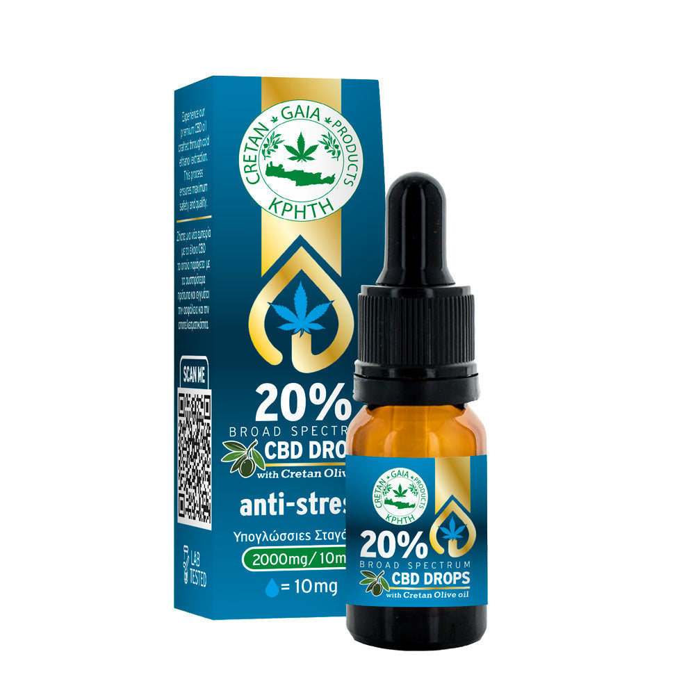 Cretan Gaia Full Spectrum Cannabis Oil – 20% CBD with Cretan Olive Oil, 10ml